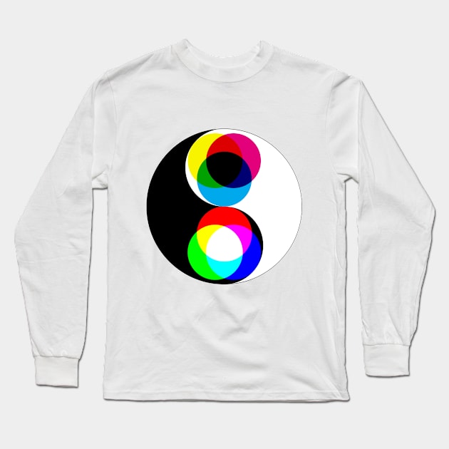 Color Yin and Yang Long Sleeve T-Shirt by Fly_Sham